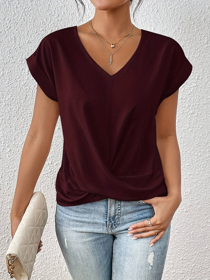 Sina | T-Shirt mit Sweetheart-Ausschnitt