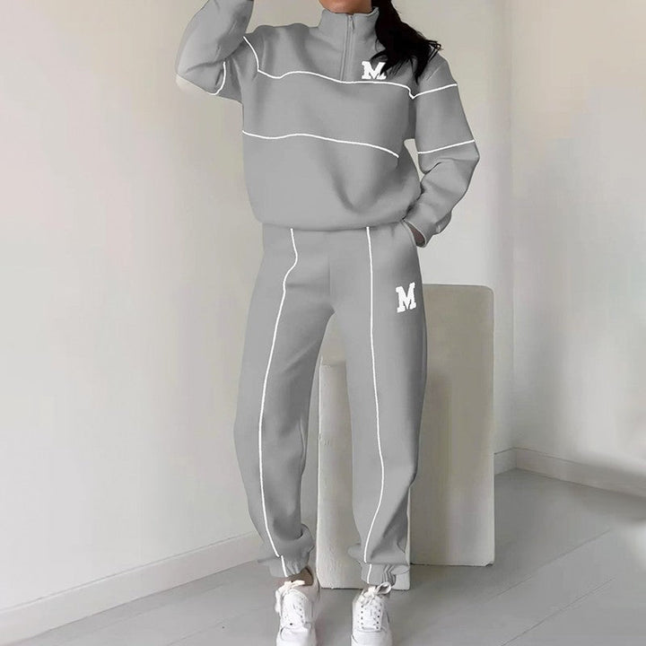 Monique | Lässiges Sweatshirt 2-teiliges Set mit Linie