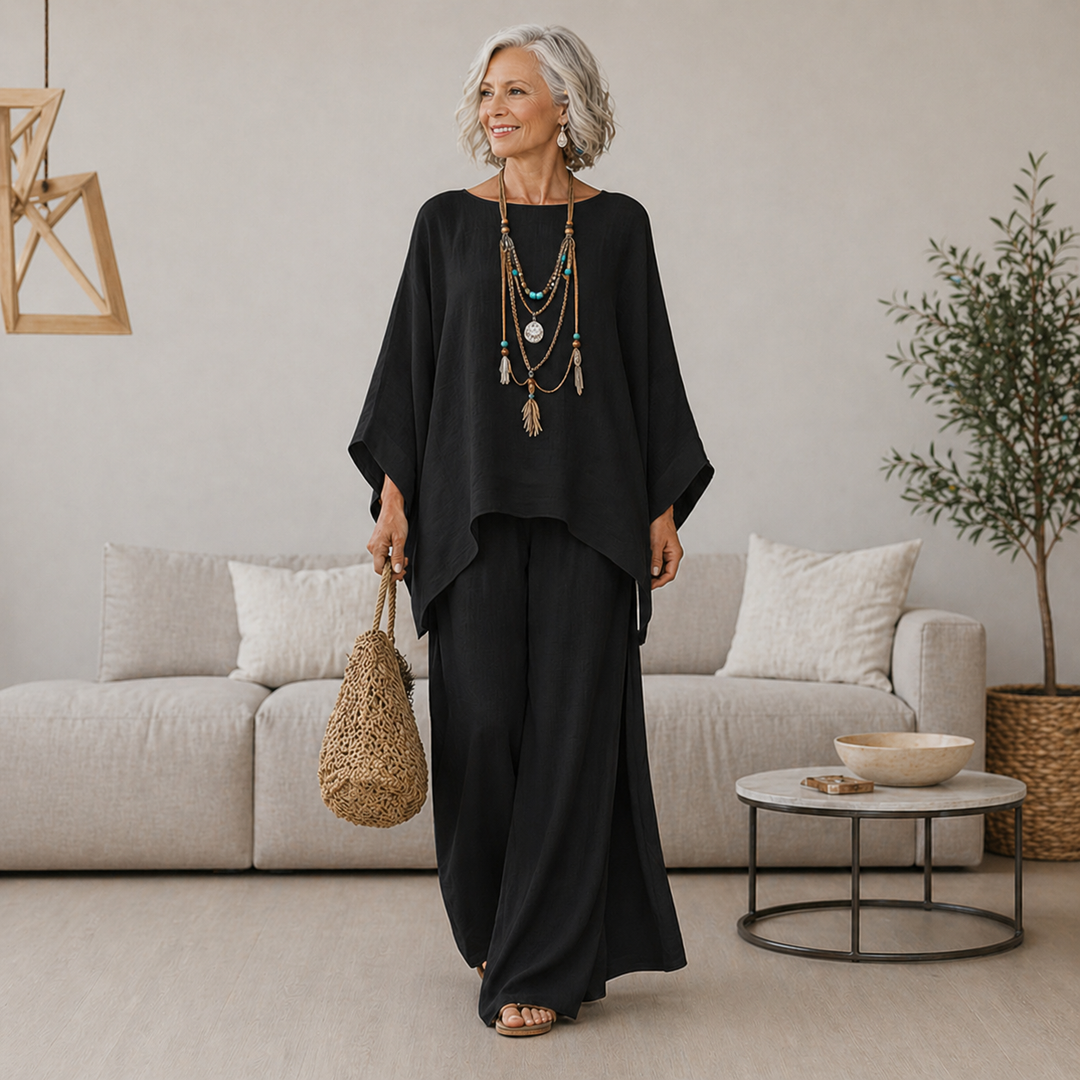 Celeste | Elegantes Leinen-Zweiteiler-Set