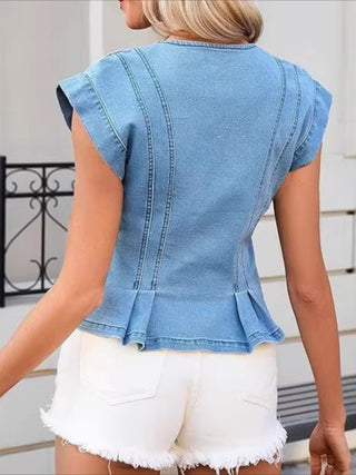 Viera | Jeans-Top mit V-Ausschnitt