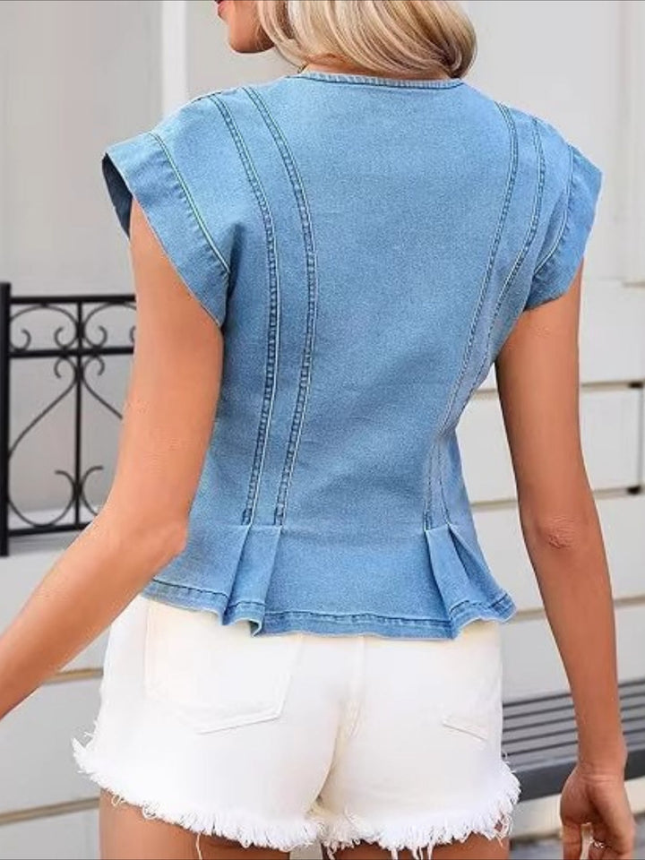 Viera | Jeans-Top mit V-Ausschnitt