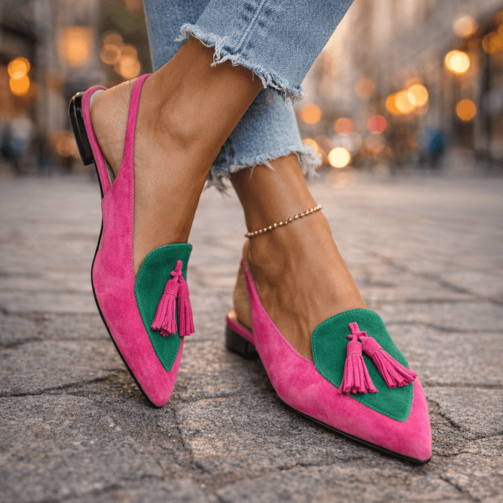 Natalia – Sandalen mit Riemen und Fransen