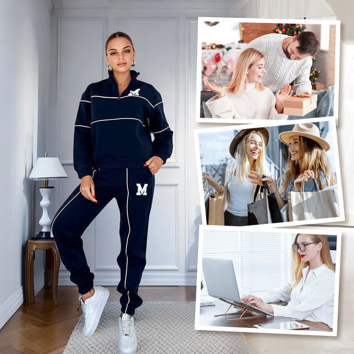 Monique | Lässiges Sweatshirt 2-teiliges Set mit Linie