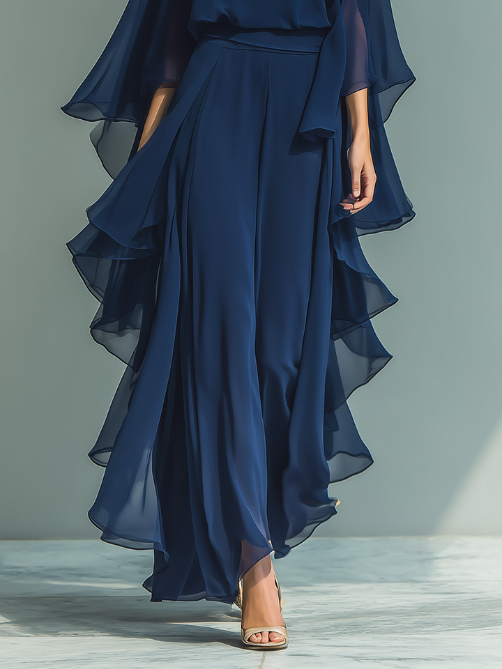 Kaia | Fließendes Chiffon-Maxikleid