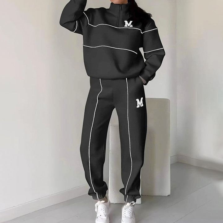 Monique | Lässiges Sweatshirt 2-teiliges Set mit Linie