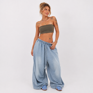 Aquara™ – Leichte Relaxed-Hose in Hellblau