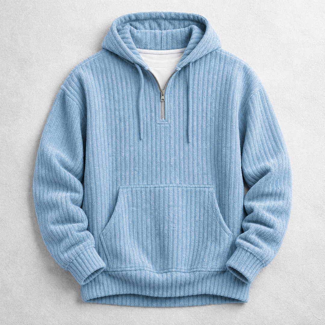 Bradford – Cord-Hoodie mit Knopfleiste