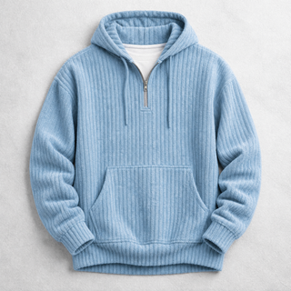 Bradford – Cord-Hoodie mit Knopfleiste