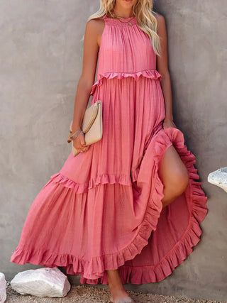 Lou | Elegantes ärmelloses Kleid mit Rüschen