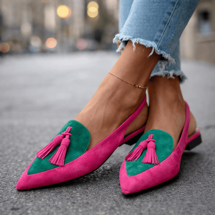 Natalia – Sandalen mit Riemen und Fransen
