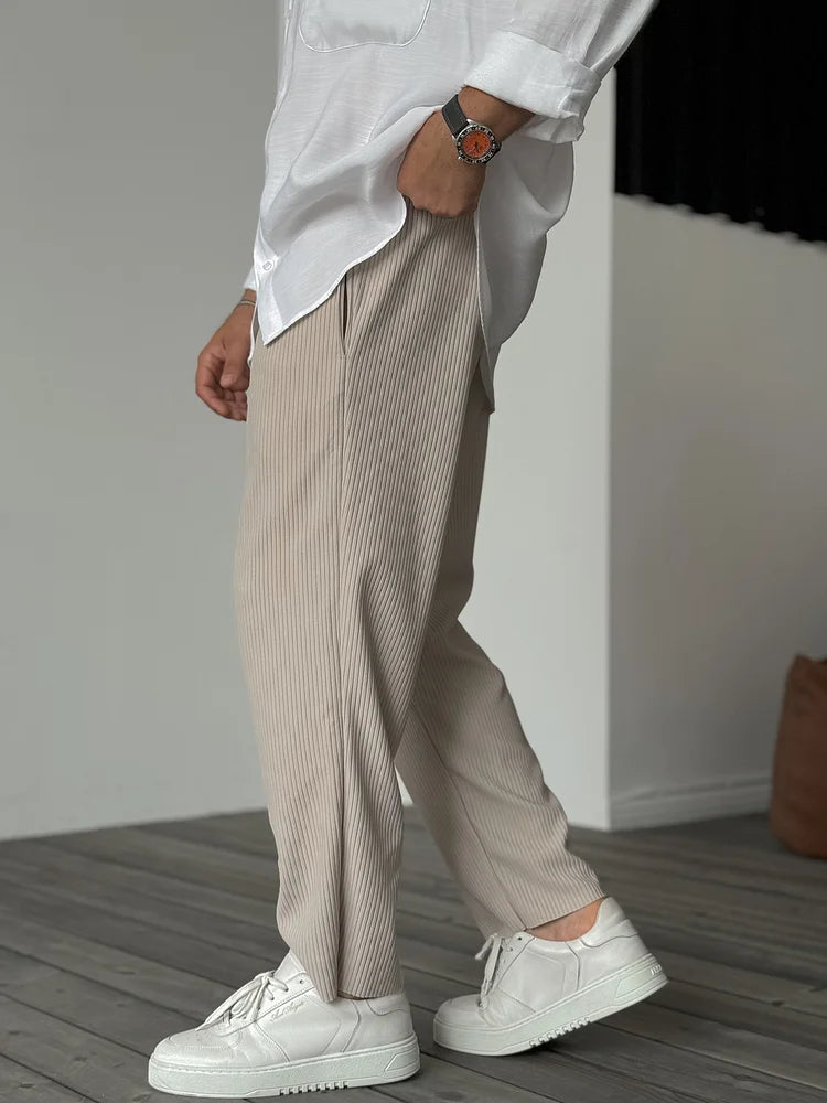Nael Berlin | Herren Relax Fit Plissee Hose – Eleganter und Bequemer Alltags- und Business-Look