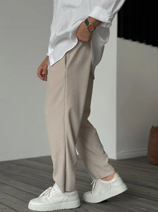 Nael Berlin | Herren Relax Fit Plissee Hose – Eleganter und Bequemer Alltags- und Business-Look