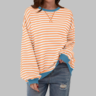 Nael Berlin | Gestreiftes Langarm-Sweatshirt mit Rundhalsausschnitt