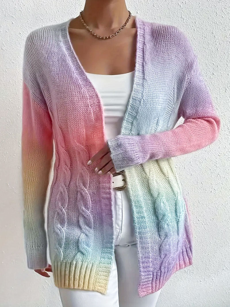 Lange Strickjacke – Offener Duster-Cardigan aus weichem Strick