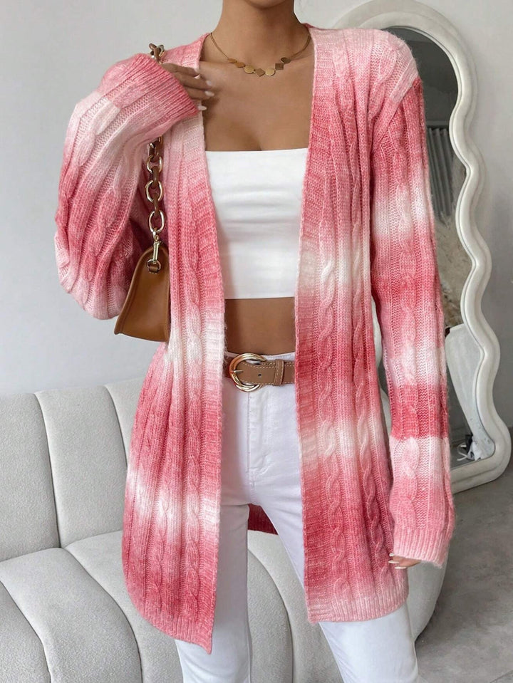 Lange Strickjacke – Offener Duster-Cardigan aus weichem Strick