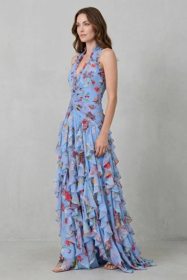 Belladina | Maxikleid mit Rosenmuster