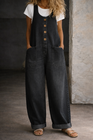 Bethany | Vintage-Latzhose aus gewaschener Baumwolle