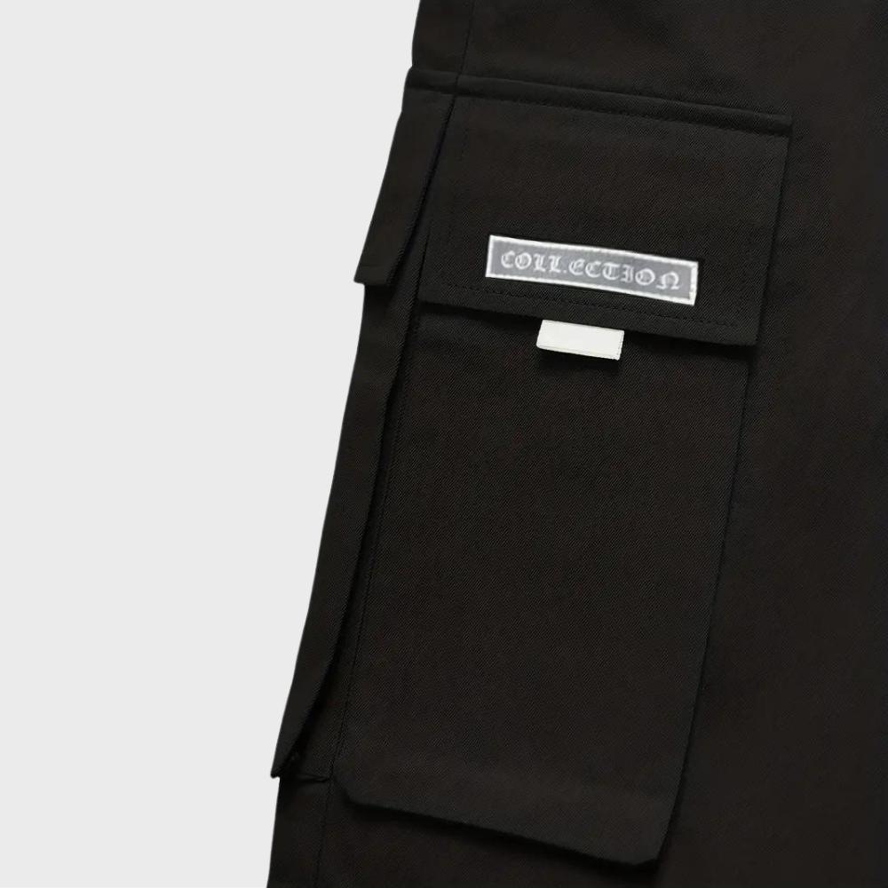Nael Berlin | Herren Cargo Jogginghose – Lila Streetwear-Hose mit Reißverschlusstaschen & Bündchen
