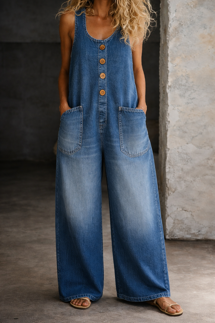 Saylor | Vintage-Latzhose aus gewaschener Baumwolle