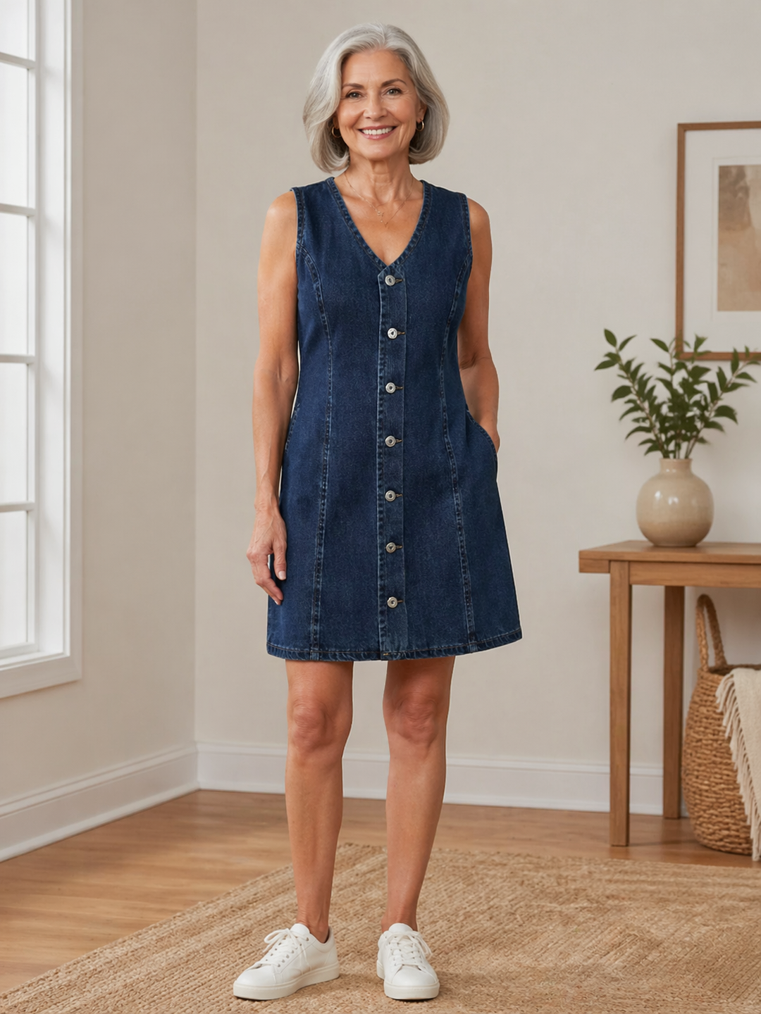 Lila | Jeans-Minikleid