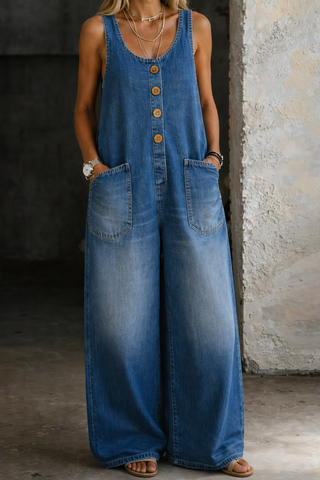 Saylor | Vintage-Latzhose aus gewaschener Baumwolle