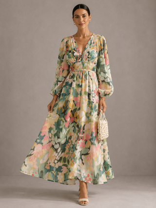Celine | Feminines Kleid mit Blumenmuster