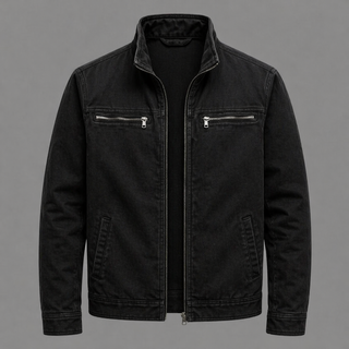 Carlos Vintage-Baumwolljacke für Herren in Schwarz
