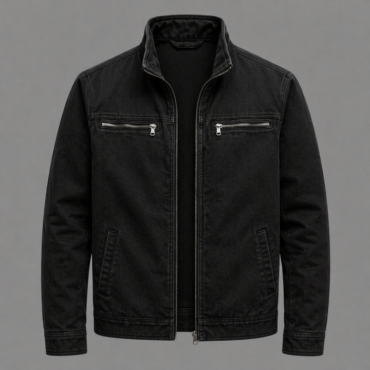 Carlos Vintage-Baumwolljacke für Herren in Schwarz