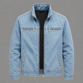 Carlos Vintage-Baumwolljacke für Herren in Hellblau