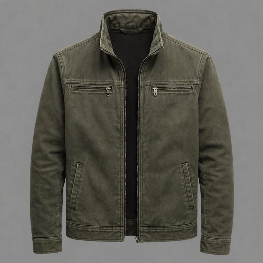 Carlos Vintage-Baumwolljacke für Herren in Grün
