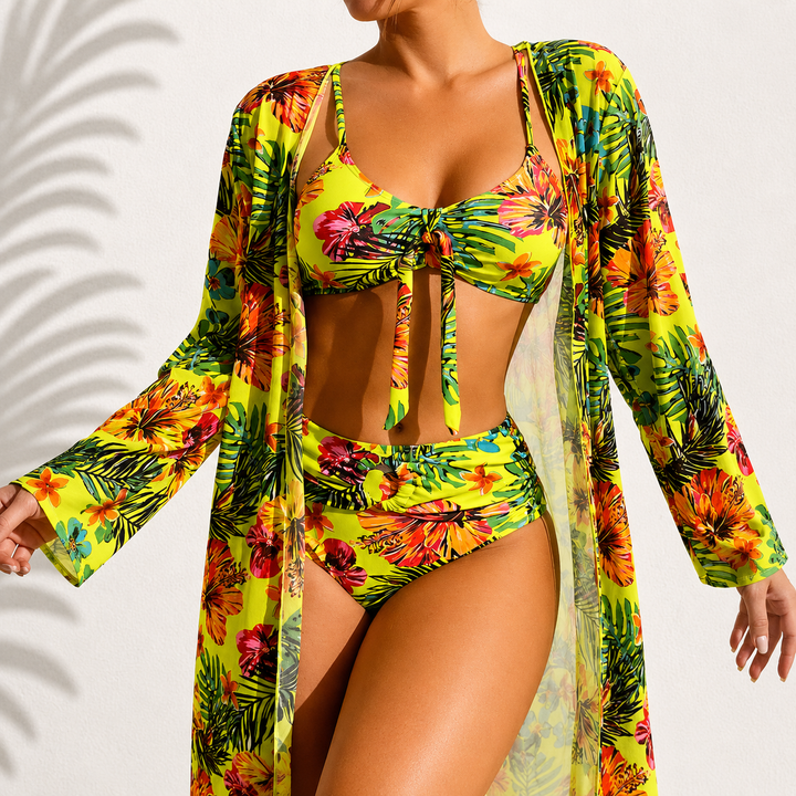 NAEL | Eleganter 3-teiliger Tropical-Bikini Marie