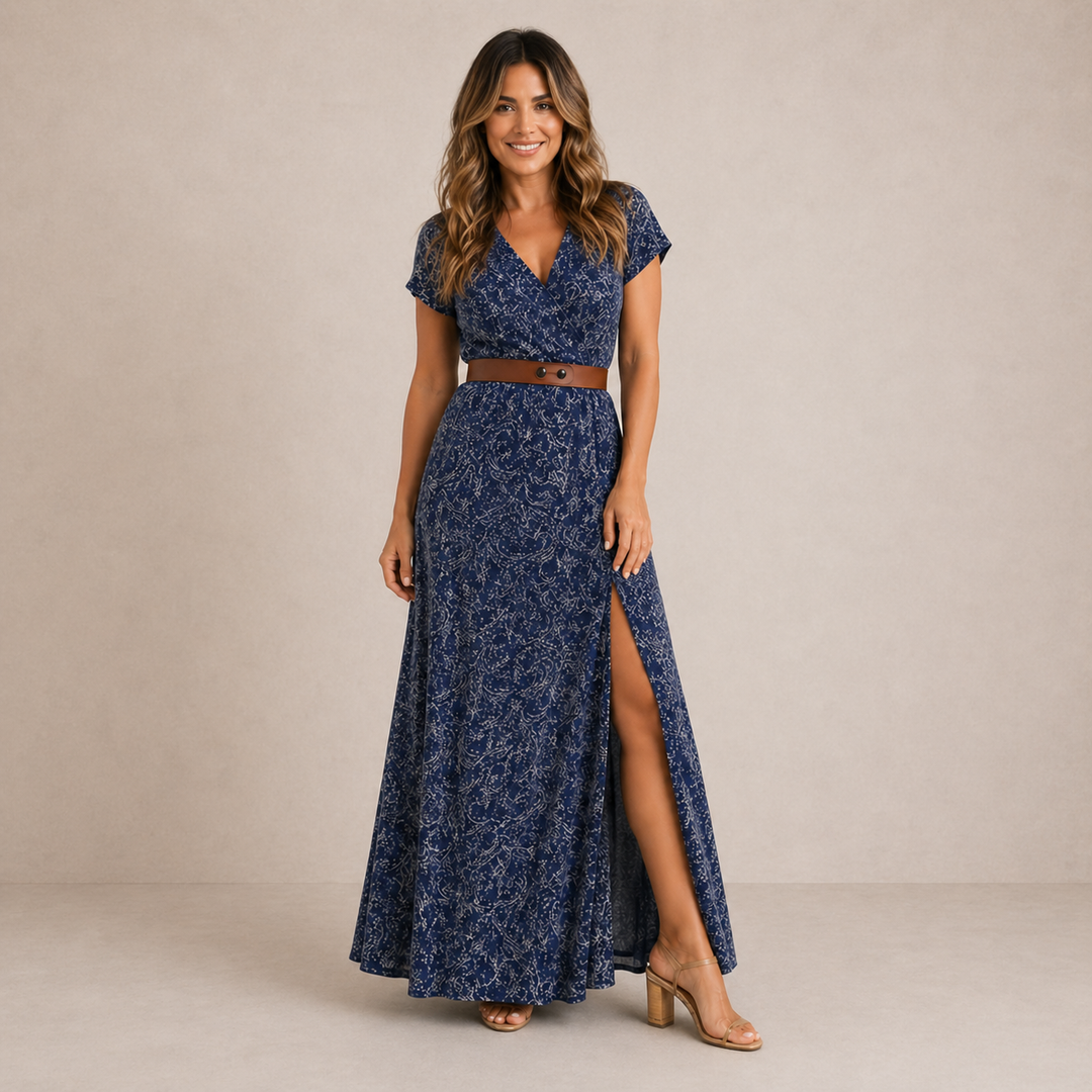 SARISA Maxikleid Boho Sommerkleid Vorderansicht