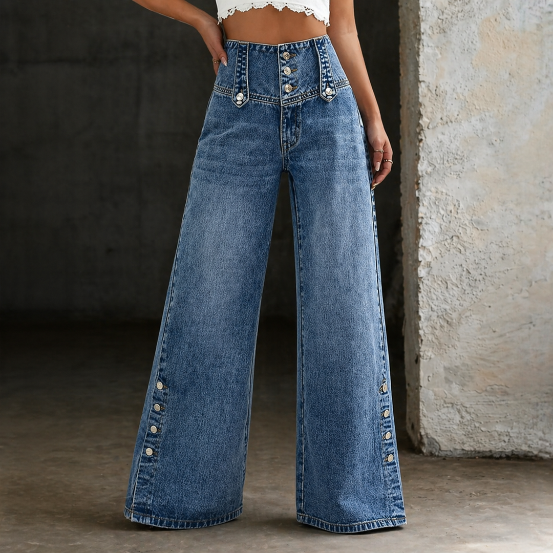 Mia | High-Waist-Jeans mit Schlitz
