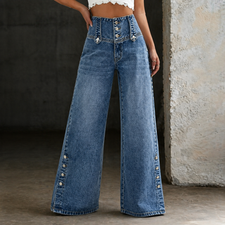 Mia | High-Waist-Jeans mit Schlitz