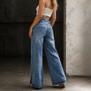 Mia | High-Waist-Jeans mit Schlitz