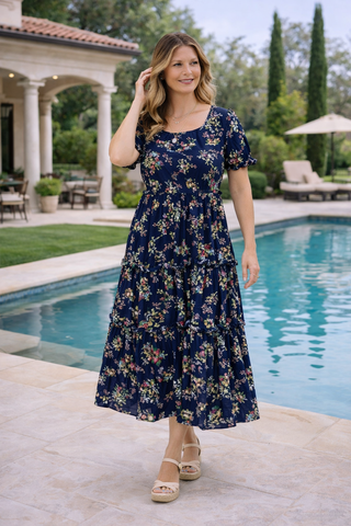 Klara – Schickes Boho Maxikleid mit Neckholder