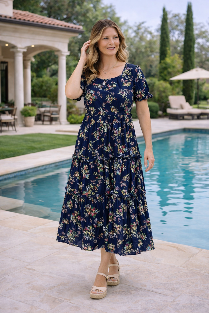 Klara – Schickes Boho Maxikleid mit Neckholder