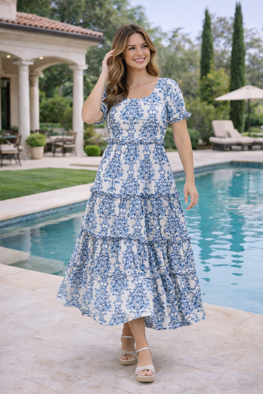Klara – Schickes Boho Maxikleid mit Neckholder