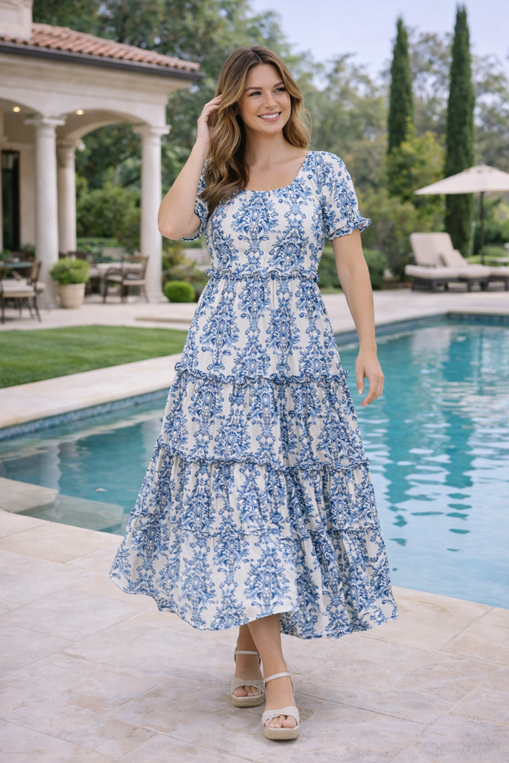 Klara – Schickes Boho Maxikleid mit Neckholder