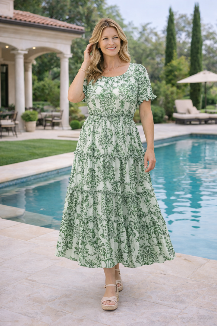 Klara – Schickes Boho Maxikleid mit Neckholder