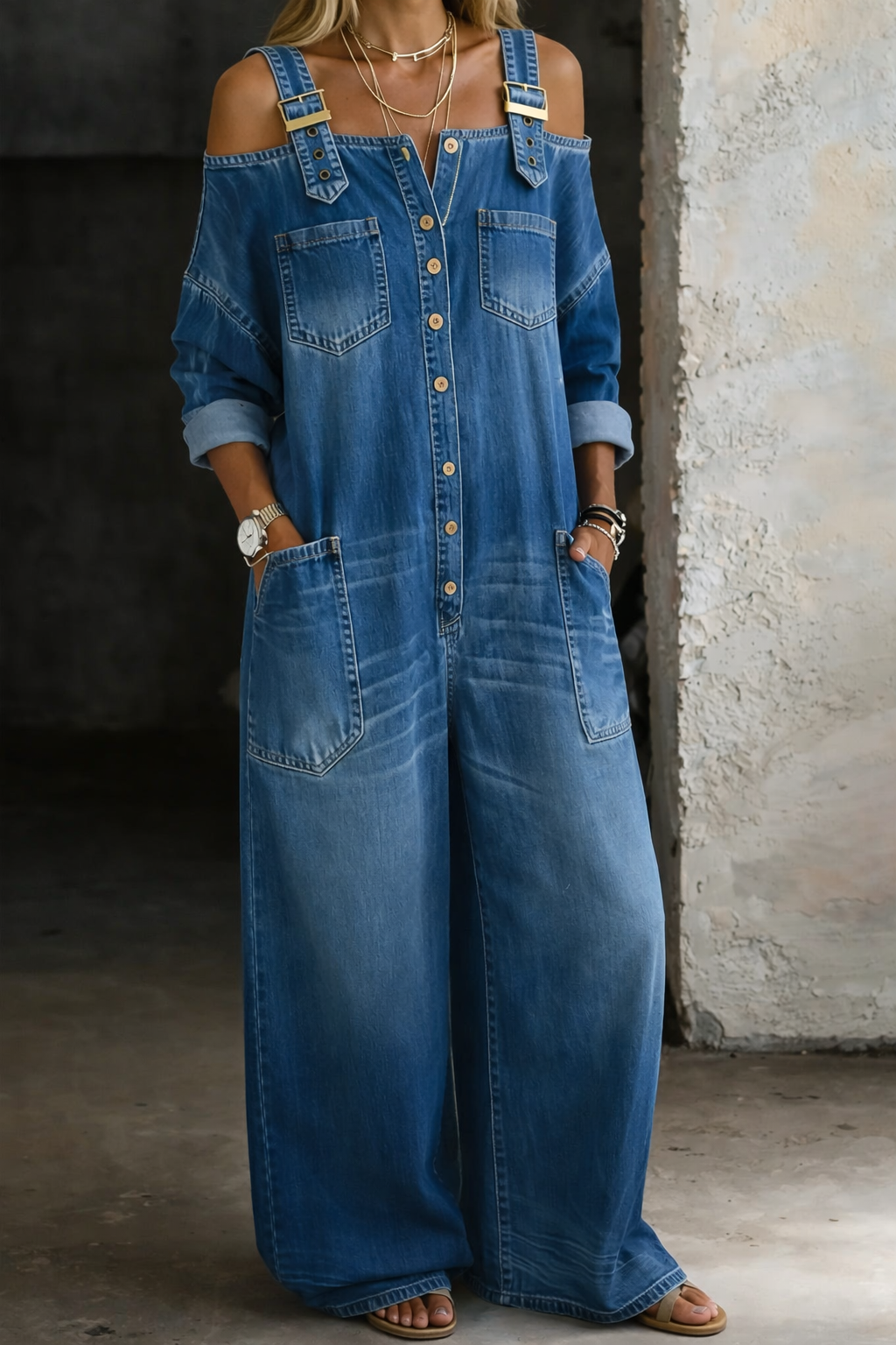 Sophia | Schulterfreier Jumpsuit