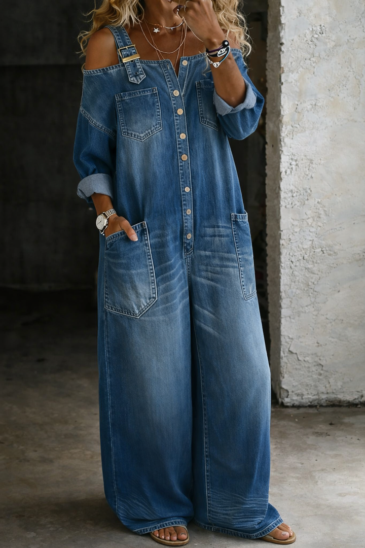 Sophia | Schulterfreier Jumpsuit