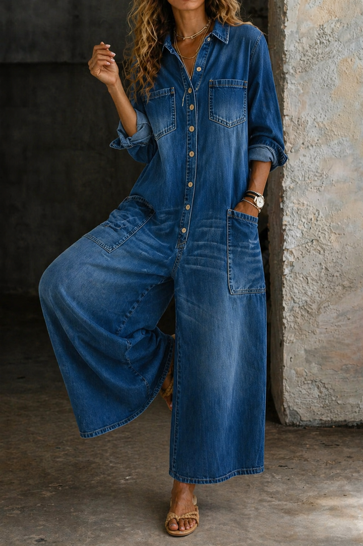 Vivienne | Lässiger Jeans-Jumpsuit