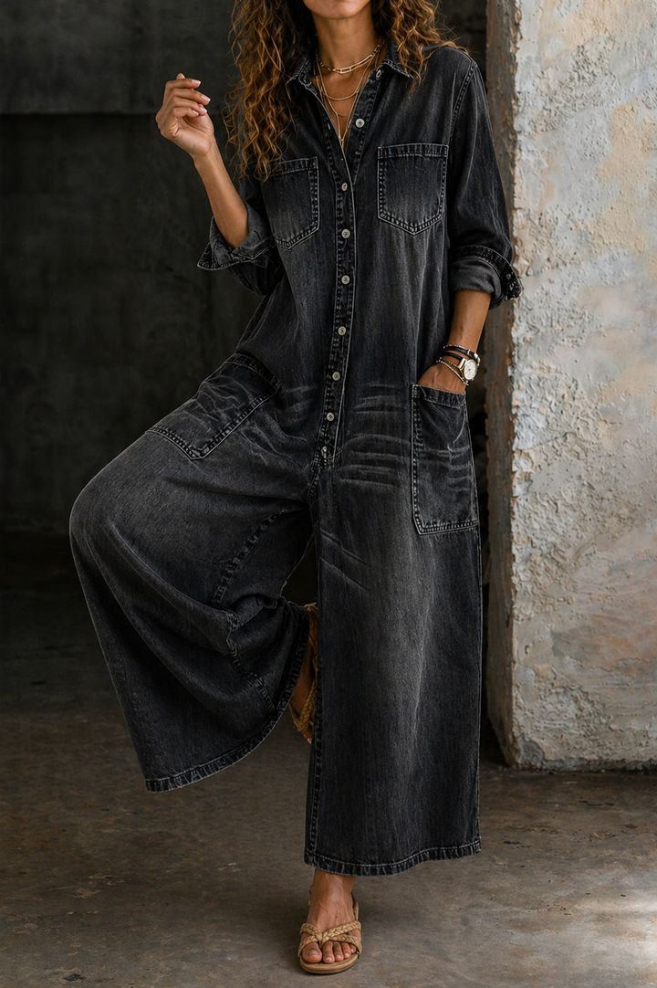 Vivienne | Lässiger Jeans-Jumpsuit