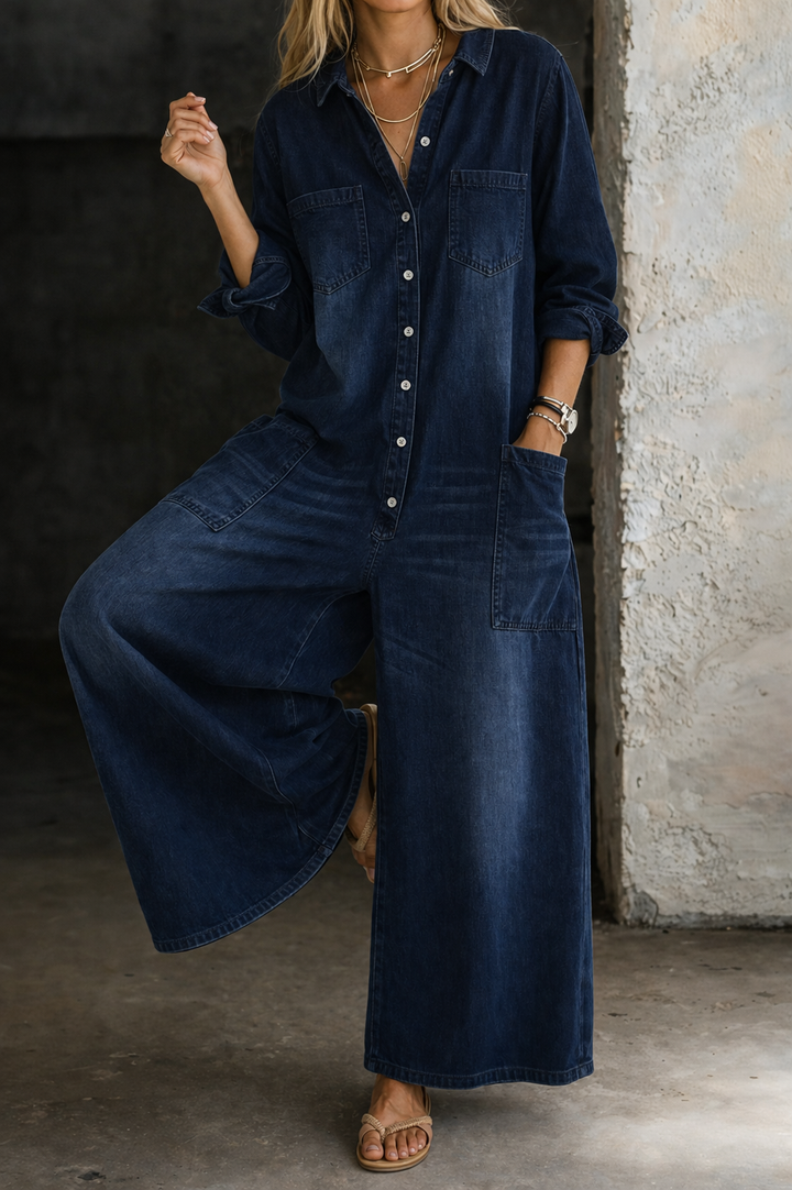 Vivienne | Lässiger Jeans-Jumpsuit
