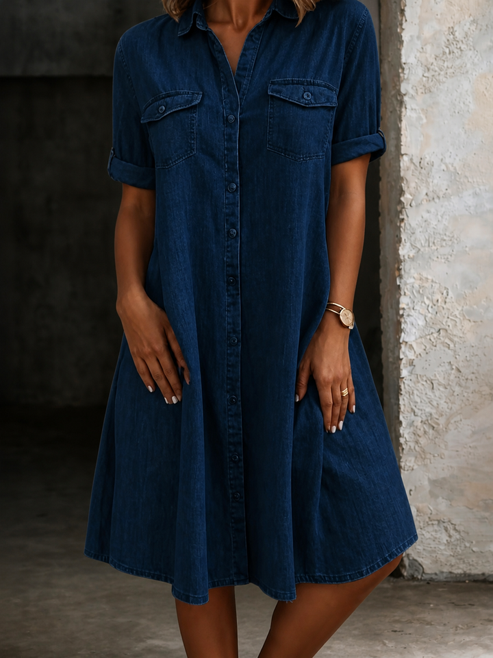 Patricia | Lässiges Jeans-Midikleid