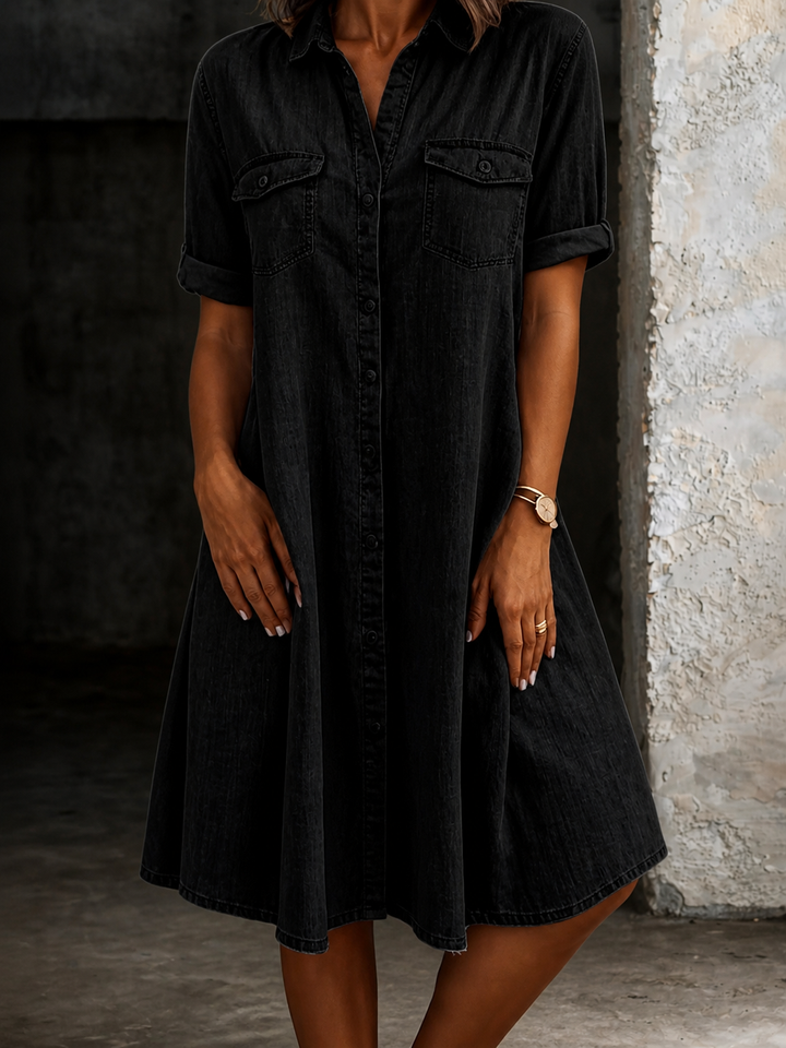 Patricia | Lässiges Jeans-Midikleid
