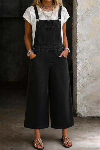 Elizabeth | Latzhosen-Jumpsuit mit weitem Bein