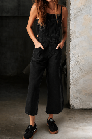 Elizabeth | Latzhosen-Jumpsuit mit weitem Bein