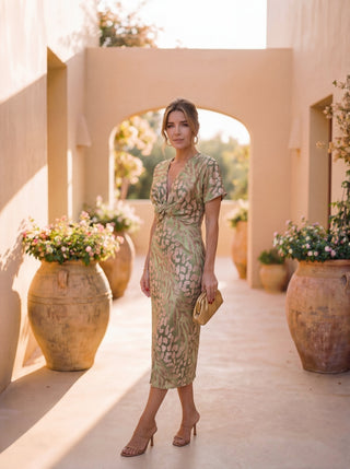 Antonella | Elegantes Midikleid in Kupfer
